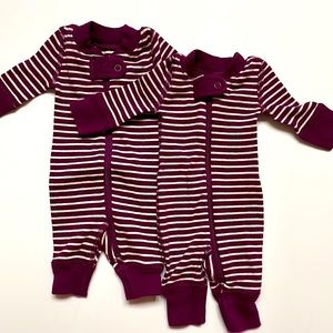 EUC Organic Hanna Anderson Preemie Footless pajamas